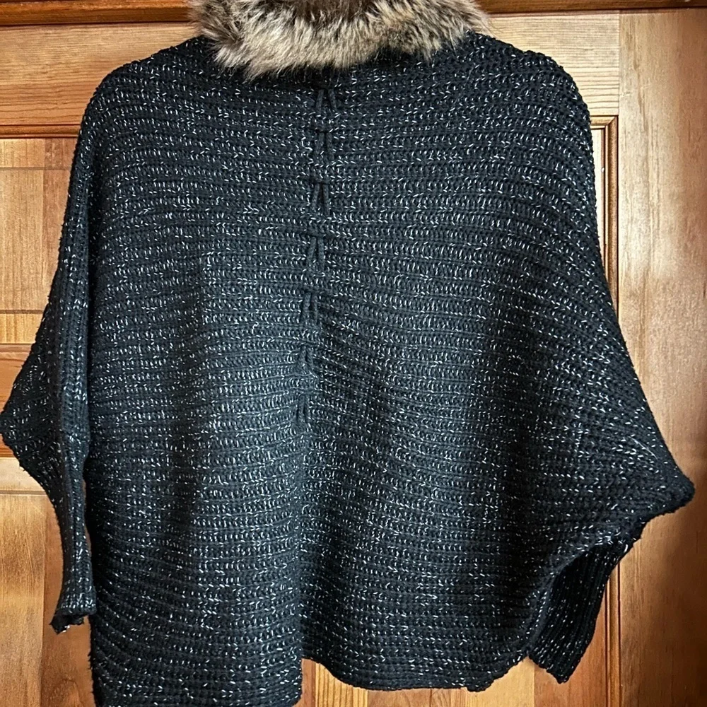 NORTHERN ANGEL FOR ANTHROPOLOGIE FAUX FUR CABLE KNIT CARDIGAN - Picture 5 of 8